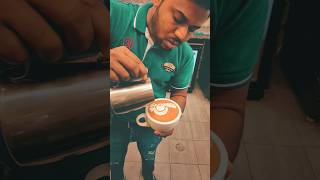 Latte art tutorial Rabbit 🐇 😍 coffee latteart youtubeshorts shorts art [upl. by Elak]