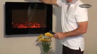 Black Wall Mounted Electric Fireplace Instructional Video Item 60757 [upl. by Lacim]