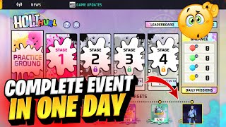 How To Complete Holi Event In Free Fire  Holi Event Free Fire 2024 [upl. by Benedick]