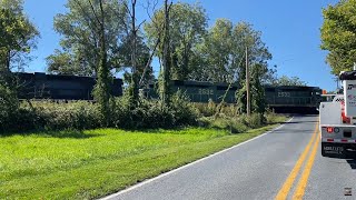 Reading amp Northern NRFF North Through Cross Keys Road w EIGHT Diesels 92322 [upl. by Spragens]