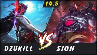 Dzukill  Yone vs Sion TOP Patch 145  Yone Gameplay [upl. by Eartha]