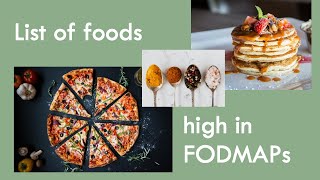 List of foods high in FODMAPs  fructan GOS and polyols [upl. by Adeline]