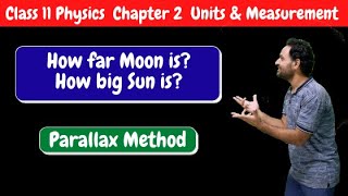 Parallax Method Units and Measurement class 11 chapter 2 physicsman [upl. by Lewiss]