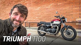 2023 Triumph Bonneville T100 Review  Daily Rider [upl. by Gunas]