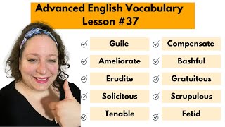 Advanced Vocabulary Builder Lesson 37 [upl. by Porche]