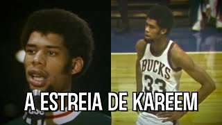 O 1Âº JOGO de KAREEM ABDULJABBAR na NBA [upl. by Nohsav]