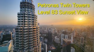 Sunset Petronas Twin Towers Level 83 Gift Shop Sunset View KLCC Kuala Lumpur City Centre KL [upl. by Bekki]