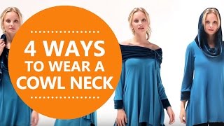 Four Ways to Wear a Cowl Neck with Simplicity Pattern 1014 [upl. by Einniw51]