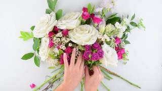 EASY DIY Organic Bridal Bouquet by Flower Moxie SUPER FAST TUTORIAL [upl. by Aedrahs]