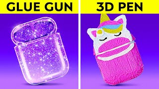 GLUE GUN VS 3D PEN BATTLE  Amazing DIY Jewelry And Repair Tricks For Any Occasion by 123GO SCHOOL [upl. by Webb]