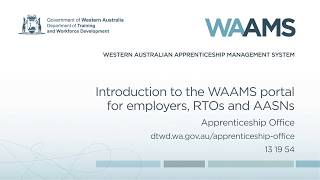 WAAMS Introduction to the portal for organisation representatives [upl. by Eralc]