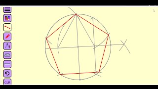 Construct a regular pentagon inscribed in a circle [upl. by Ronny]