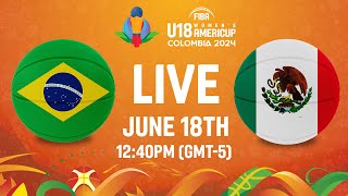 Brazil v Mexico  Full Basketball Game  FIBA U18 Womens AmeriCup 2024 [upl. by Aiyotal]