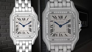 Cartier Panthere Medium Steel Diamond Ladies Watch W4PN0008  SwissWatchExpo [upl. by Fitz]