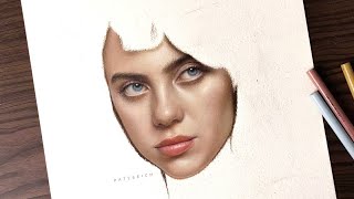 Billie Eilish  colored pencil drawing [upl. by Wildon]