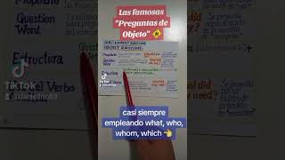 Object Questions ¿Sabes Cómo Usarlas 🤔 Aprende la Fórmula en 50 Segundos ⏱️ [upl. by Eerised]