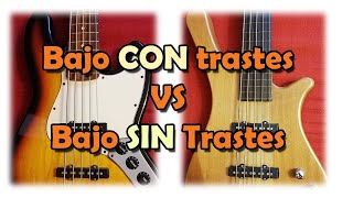 Bajo CON trastes VS Bajo SIN trastes  AK Clases de Bajo Eléctrico [upl. by Ahsinwad]