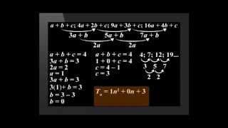 Determining the General Term of a Quadratic Sequence [upl. by Vincents]