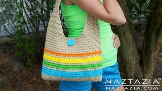 HOW to CROCHET BEGINNER HANDBAG  Easy DIY Tutorial Purse Bag Tote Pattern [upl. by Killian]