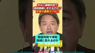 本当に“積極財政で減税路線に走れる”のか？「安易な連携はしない」 衆院選2024 衆議院議員選挙 榛葉賀津也 shorts [upl. by Meda]