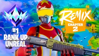 Chapter 2 UNREAL RANK SPEEDRUN 🏆 Fortnite OG Remix 1 Controller Player with HANDCAM 🎮 👑 [upl. by Noffets]