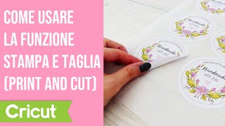 Cricut tutorial 8  Funzione stampa e taglia  How to Print and Cut [upl. by Gautious394]