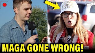 I BROKE This Trump Supporter’s BRAIN with SIMPLE QUESTION [upl. by Uhn]