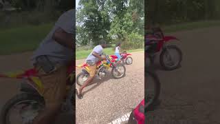 Crf 125 vs crf 110 GUESS WHO WINS [upl. by Trela369]