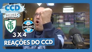 As reações nos gols do Grêmio na virada sobre o AméricaMG [upl. by Etep237]