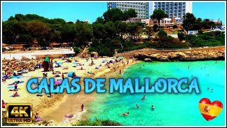 4K Walking Tour Calas De Mallorca Spain 🌴🌞 Las Mejores Playas en España [upl. by Arber]