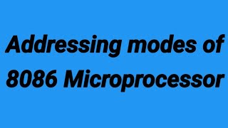 Addressing modes of 8086 microprocessorin TeluguMPECEdiplomaBtechhasmaikas talk [upl. by Belloir]