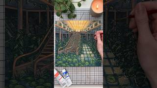 Biophilic Reverie  Mall 🌱 painting process art painting artist [upl. by Immij87]