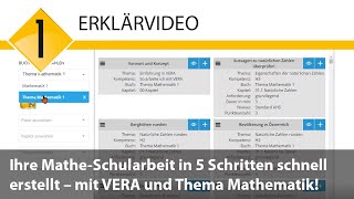 Ihre MatheSchularbeit in 5 Schritten schnell erstellt – mit VERA und Thema Mathematik [upl. by Notniuqal]