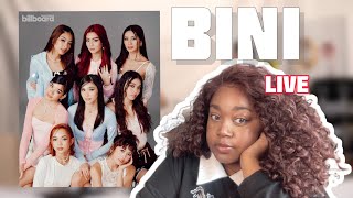 BINI LIVE REACTION  INTERVIEWS LYRIC VIDEOS MUSIC VIDEOS AND MORE [upl. by Eintruok]