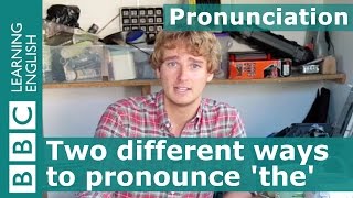 Pronunciation Two different ways to pronounce the English word the [upl. by Netsriik]