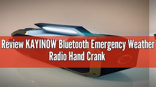 Review KAYINOW Bluetooth Emergency Weather Radio Hand Crank SolarPortable NOAA AM FM Radio Speaker [upl. by Shlomo633]