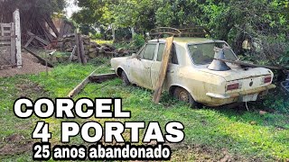 FORD CORCEL 1967 BEGE QUATRO PORTA 👉 ABANDONADO 25 ANOS carro pra restaurar ficaria lindo [upl. by Delanty]