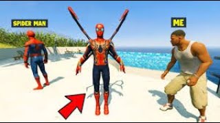 I Stole SPIDER MANS IRON SPIDER SUIT From SPIDER MAN in GTA 5 [upl. by Eylrac]