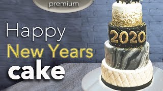 Happy New Year cake  New years cake  Fancy new years eve cake  New year cake design [upl. by Reginnej]