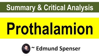 Prothalamion by Edmund spenser  Summary and Critical Analysis in Hindi with Notes [upl. by Abad]