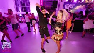 Panagiotis amp Linda  Social dancing  Croatian Summer Salsa Festival 2021 [upl. by Searle989]