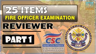 PART 1  FIRE OFFICER EXAMINATION l 25 ITEMS l BUREAU OF FIRE PROTECTION [upl. by Celina270]