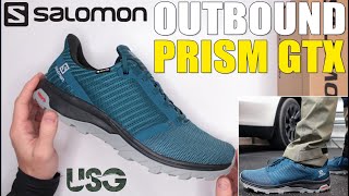 Salomon Outbound Prism GTX Review ALL NEW Salomon Hiking Shoes Review [upl. by Jolee]