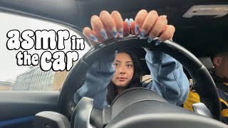 ASMR in the car tapping and scratching [upl. by Claudina]