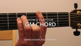 How to play a Gm chord on guitar [upl. by Hadeehsar]