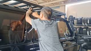 INSTALLING FRONT RUNNER SLIMLINE ROOFRACK ON TOYOTA LANDCRUISER 80 SERIES [upl. by Zampino282]