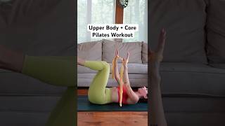 Upper body and core Pilates workout with a long band pilatesathome pilatesband [upl. by Joris616]