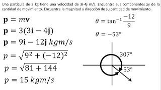 Física  Cantidad de movimiento lineal  Ejemplo 1 [upl. by Akyssej]