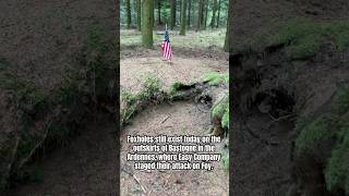 Easy Company Foxholes still exist today on the outskirts of Bastogne in the Ardennes ww2history [upl. by Ennaylil825]