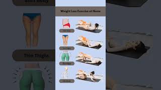 Weight loss exercise at home🏠 weightloss workout exercise fitness yoga loseweight home [upl. by Welford]